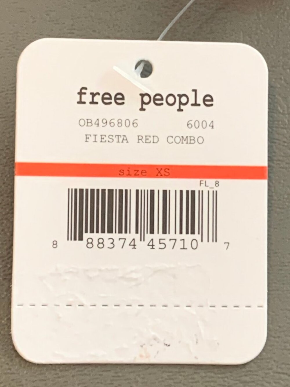 Free People Women's Cabana Printed Lace-Trim Bandeau Bralette, Fiesta Red, XS - Picture 5 of 6